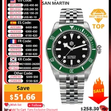 San Martin New 40mm BB Diver Watch Top Brand Classic Mens Watches NH35 Automatic Mechanical Sapphire Waterproof Reloj SN0128