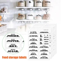 6 sheets transparent waterproof pantry stickers food jar labels pantry labels for kitchen food classification sign stickers