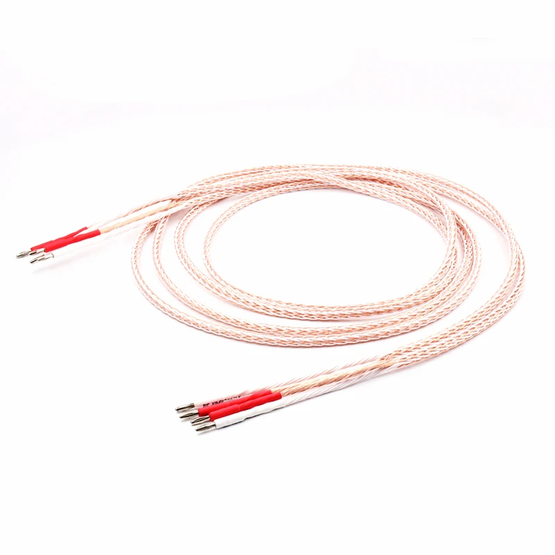 Пара 8TC OCC медный HIFI динамик Cablehifi аудио аудиофил громкий динамик кабель с родиевым покрытием банановые разъемы