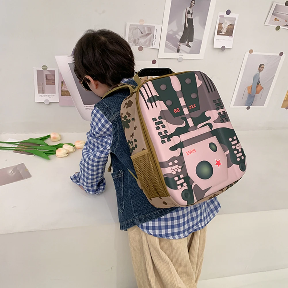

Children Oxford Camouflage School Backpack Cute Cartoon Kindergarten Boys Backpack Zipper Preppy Kids Boy Nursery School Bags