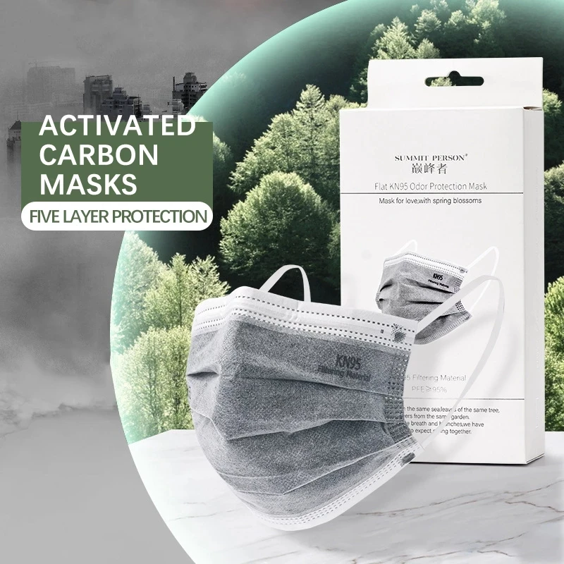 

CE Mask Fpp2 Approved KN95 5 Layer Mask Carbon Respirator KN95 Mask Face Masque Protective Mask Reusable Mask FFP2 Mascarillas