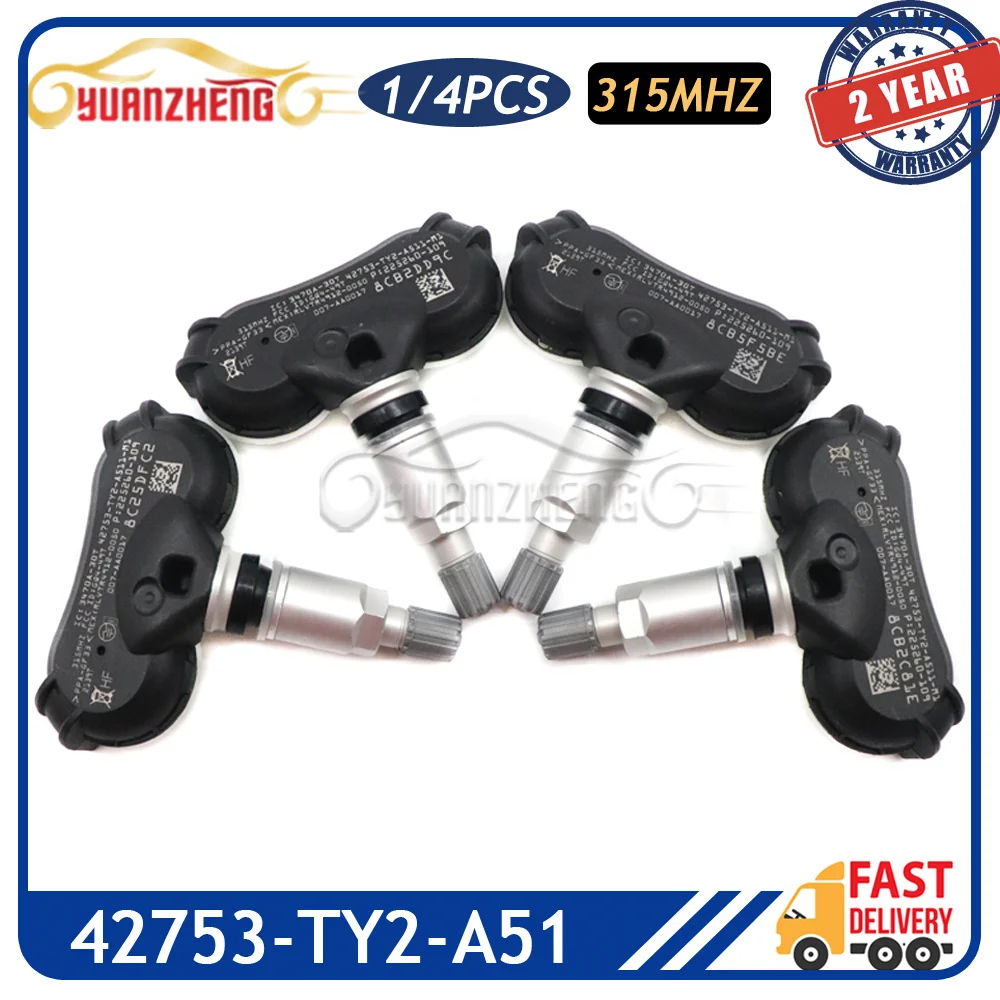 Новая автомобильная система мониторинга давления в шинах 42753-TY2-A51, датчик для Acura RLX TL ZDX 2AX 2009-2015 42753-TK4-A011-M1 315 МГц