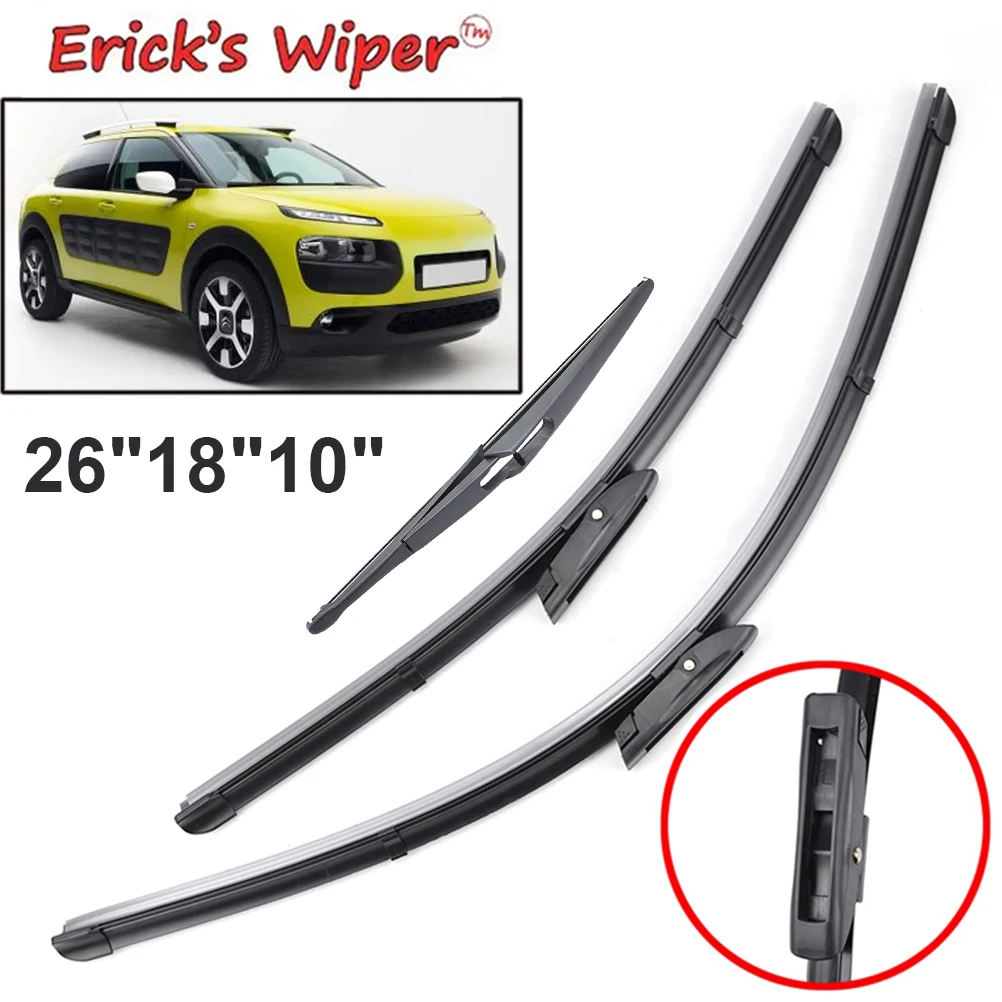 Комплект щеток стеклоочистителя Erick's переднего и заднего для Citroen C4 Cactus 2014-2023