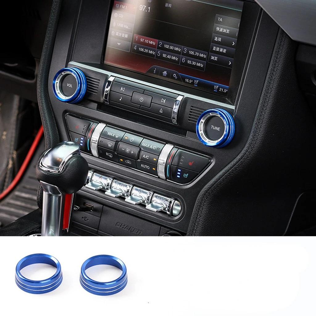 

Suitable for Ford Mustang 2015-2020 central control air conditioning knob decoration ring headlamp knob aluminum ring