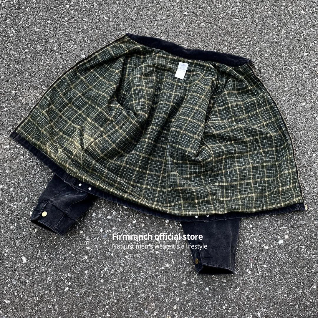 

Куртка-бомбер Мужская/Женская клетчатая, с хлопковой подкладкой