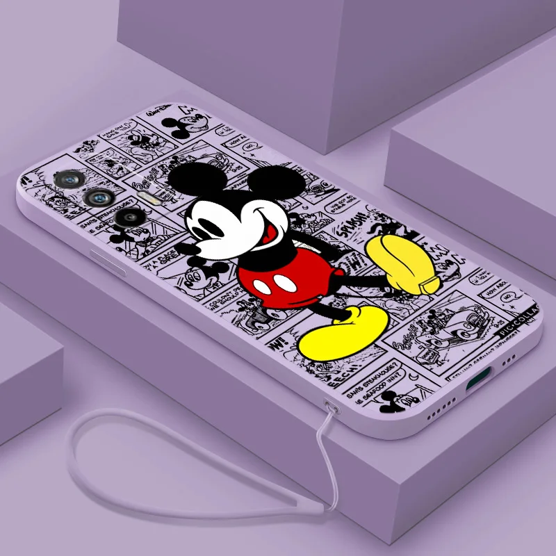 

Mickey Mouse Silicone Phone Case For OPPO Reno 8 7 SE Z 6 5 7 3 2 Lite Pro Plus Liquid Rope Funda TPU Cover