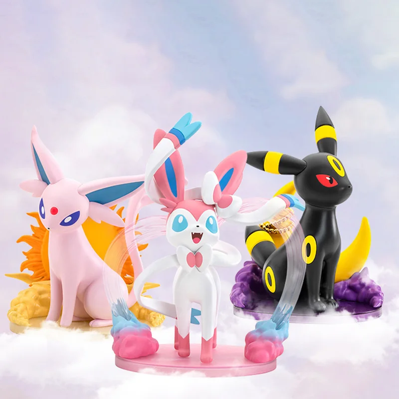 

New Anime Pokemon Action Figure Eeveelution Sylveon Garage Kit Espeon Umbreon Fairy Tide Playing Ornaments Pvc Figure Toys Gift