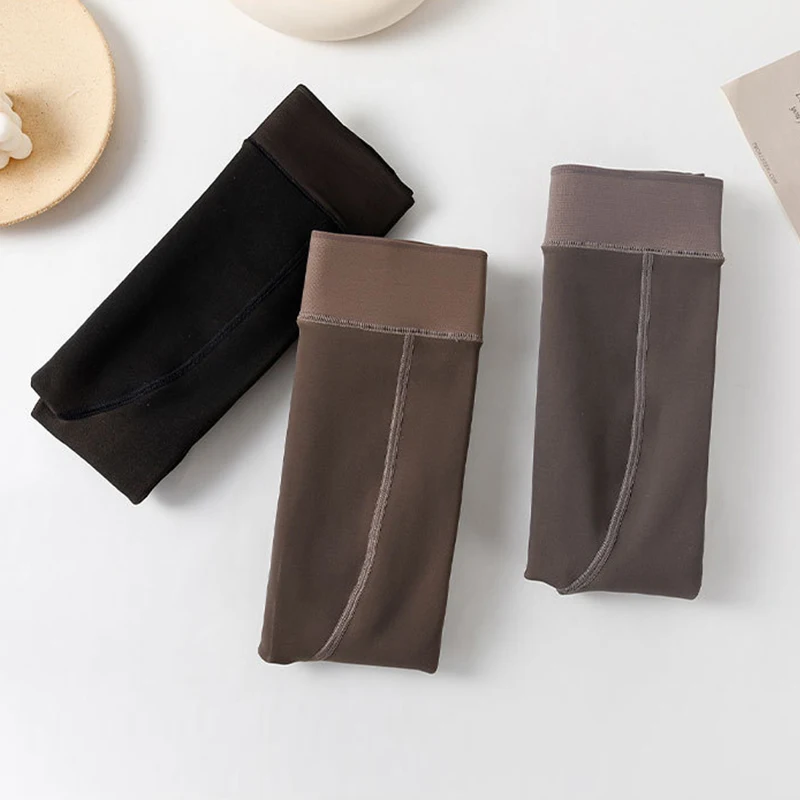 300g Women's Leggings Winter Warm Elastic Velvet Fleece Tights Women High Waist Sexy Slim Pantyhose Thicken Thermal Pants Ladies