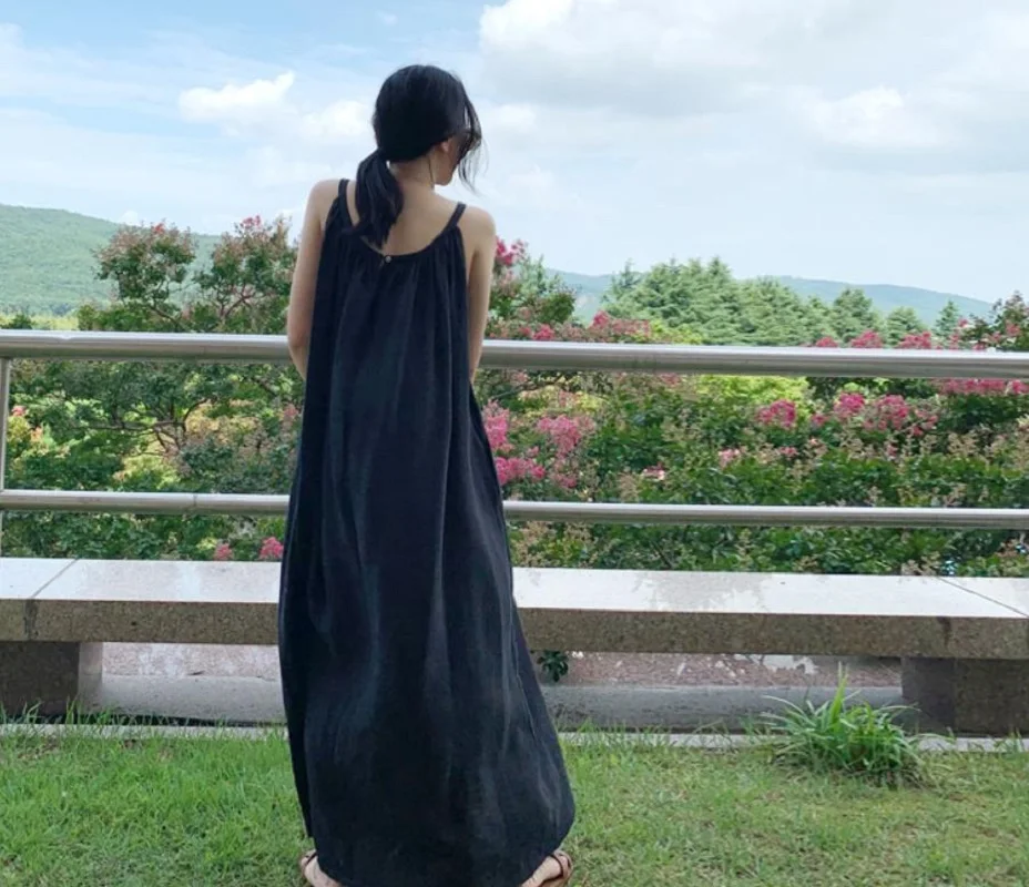 Женское длинное платье из хлопка 150 кг Элегантное повседневное макси в богемном