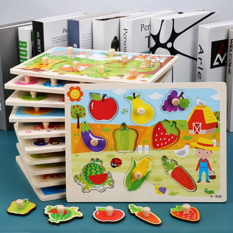 

Wholesale Wooden Spikes Big Hand Grab Board Pairing Puzzle Early Education Enlightenment Kindergarten Teaching Aids Alphanumeric