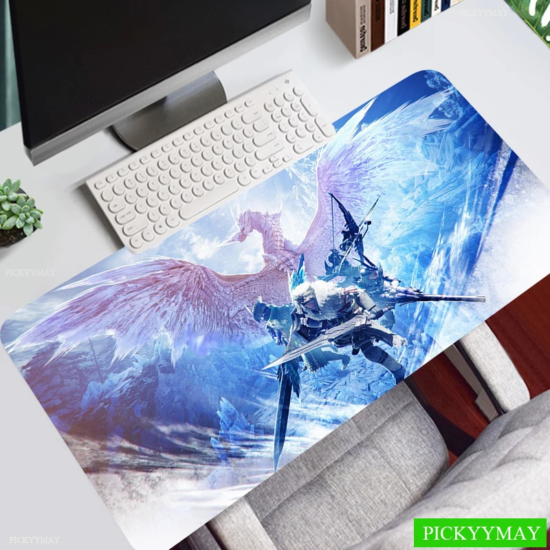 

Gaming Computer Mouse Pad Monster Hunter Large Mouse Mat Big Desk Mat Non-Slip Rubber Base Mausepad Big Keyboard Mat Laptop PC