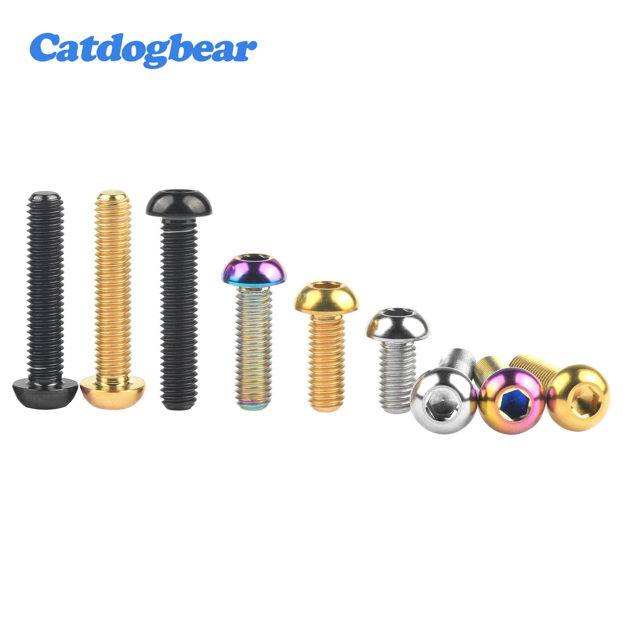 

Catdogbear 4PCS Titanium Bolt M6x12 16 20 25 30mm Allen Key Head Screws for Motor Bike Disc