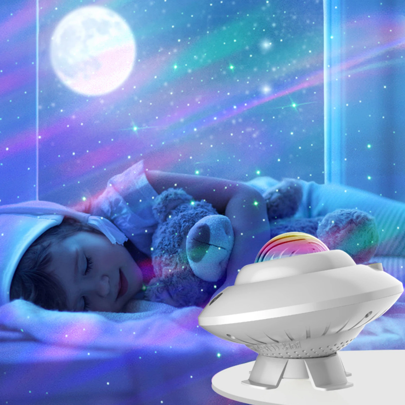 

Northern Light Galaxy Projector Light Child Blueteeth USB Music Player Star Night Light Colorful Projection Lamp Atmosphere Lamp