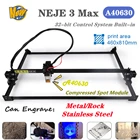 Лазерный гравер NEJE 3 Max A40630 с ЧПУ, режущий станок, гравировальный станок, принтер сделай сам Lightburn с Bluetooth, инструмент для маркировки из нержавеющей стали