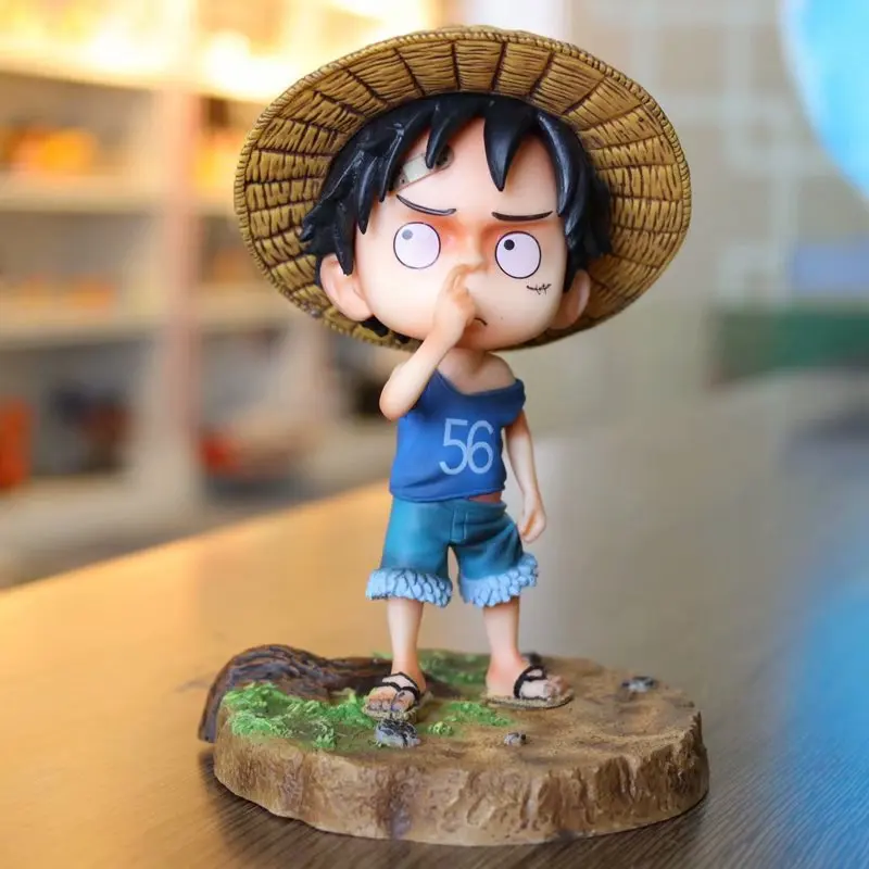 

One Piece Luffy Anime Figure 15cm PVC Nose Picking Monkey D Luffy Action Figurine Collectible Model Decoration Toy For Gift Kids