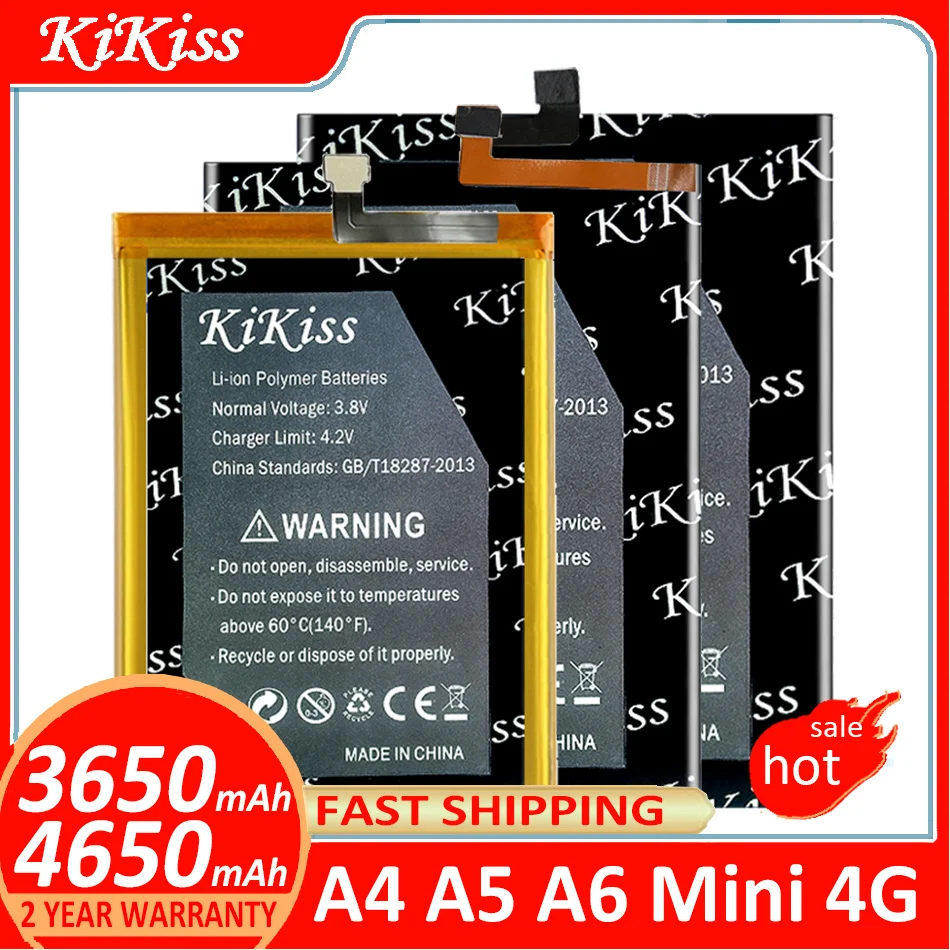 

KiKiss Battery For Elephone A4 A5 A6 Mini A6Mini 4G Batterij + Track NO