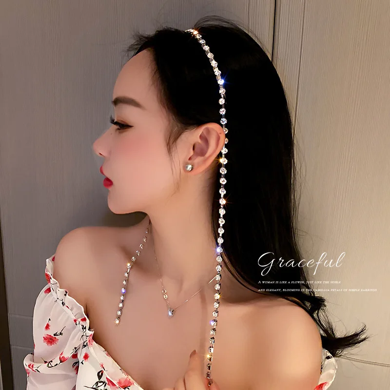 

Fashion simple hair accessories for women bridal headwear hair band hairpin bridesmaid diamond accessories wedding jewelry