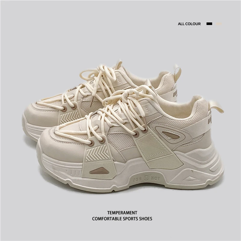 

Кроссовки женские сетчатые с вулканизированной подошвой, повседневная нескользящая обувь на платформе, на шнуровке, дышащие, летняя модель