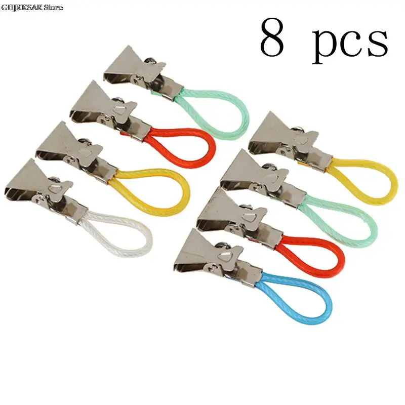 

Colorful Clothes Pegs Stainless Steel Clothespins Laundry Tea Towel Hanging Clips Loops Towel Clips Kitchen Bathroom Clips