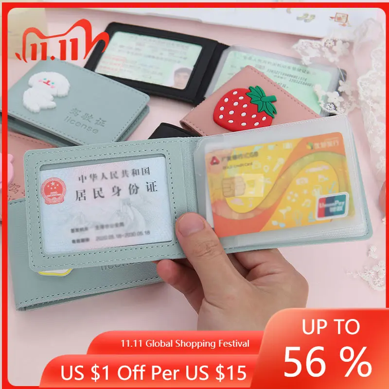 

New Driver's License Cover Women Men PU Leather Case Driver's License Holder Cover for Driving Documents Folder Wallet Tarjetero