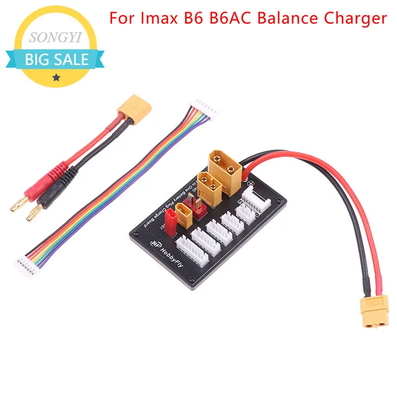 

XT30 XT60 XT90 JST T Connector Lipo Battery Charger Board 2-6S Charging Board for Imax B6 B6AC IDST Q6 Lite Balance Charger
