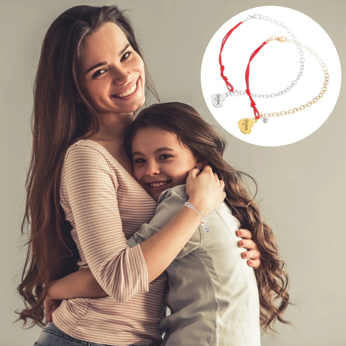 

Браслет на запястье с буквами алфавита на день матери, уникальный праздничный подарок, 2 шт.