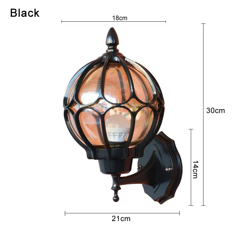 

Настенный светильник Juhaw, черный, алюминий, стекло, E27