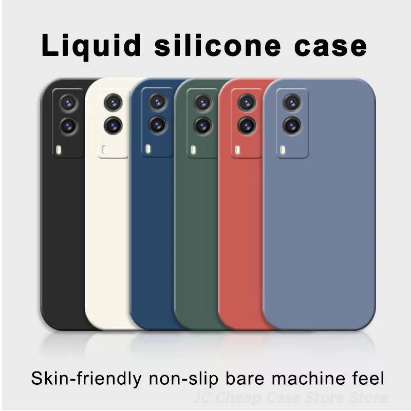 

Чехлы из жидкого силикона с прямыми краями для телефона Vivo Y71t, размер 6,44 дюйма, всесторонние Защитные чехлы с защитой от царапин и линз, чехо...