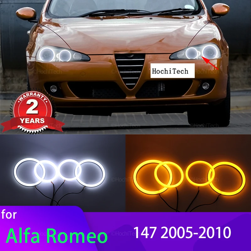 

Switchback Cotton Light Halo Rings DRL LED Angel Eyes Kit For Alfa Romeo 147 2005-2010 Cars Headlight Retrofit Car-styling