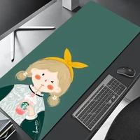 cute anime game mouse pad pc kawaii office on the table computer desk extended aesthetic 800x400 xxl cartoon rubber mat keyboard