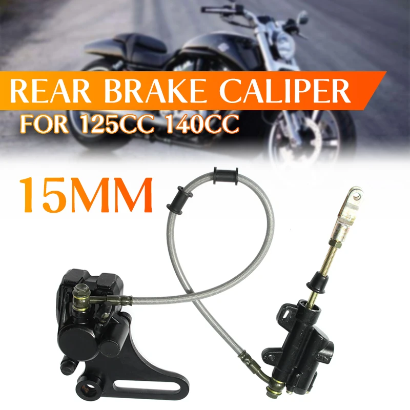 

15mm For 125cc 140cc SUV Pit Dirt Bike ATV Hydraulic Motorbike Brakes Rear Disc Brake System Caliper Pad Rear Brake Caliper