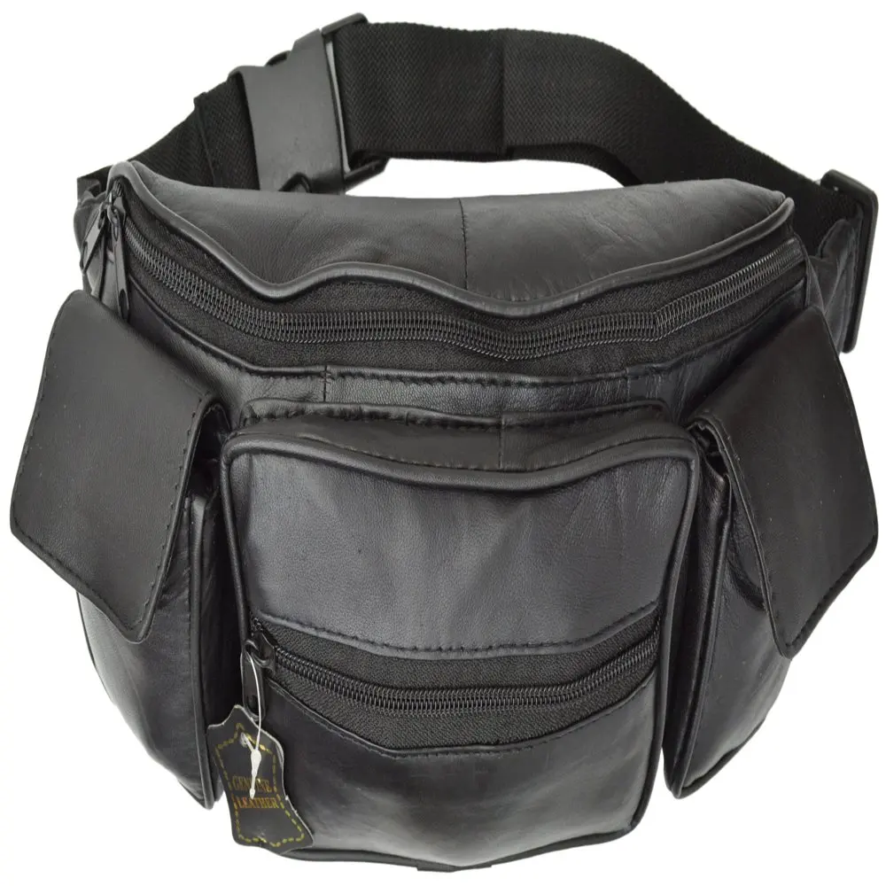 Large  Waist Bag Fanny Pack with Two Cell Phone Pockets and Six Exterior Pockets 405 (C)