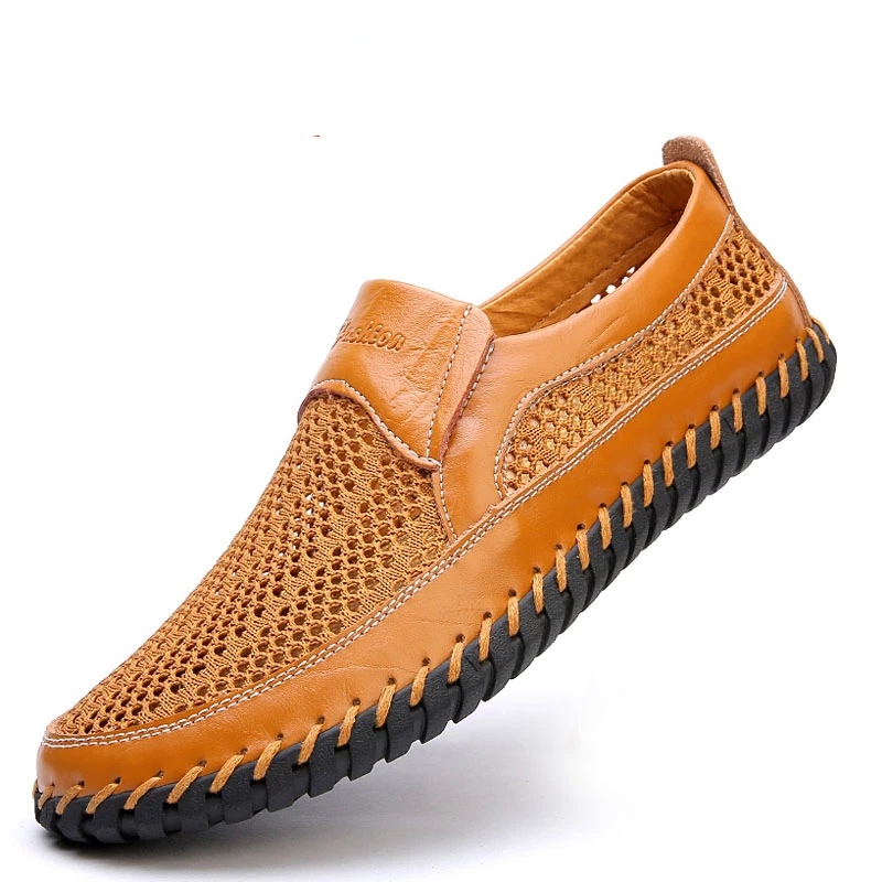 

2023 Men'S Casual Shoes,Men Summer Style Mesh Flats For Men Loafer Creepers Casual High-End Shoes Very Comfortable Size:38-50