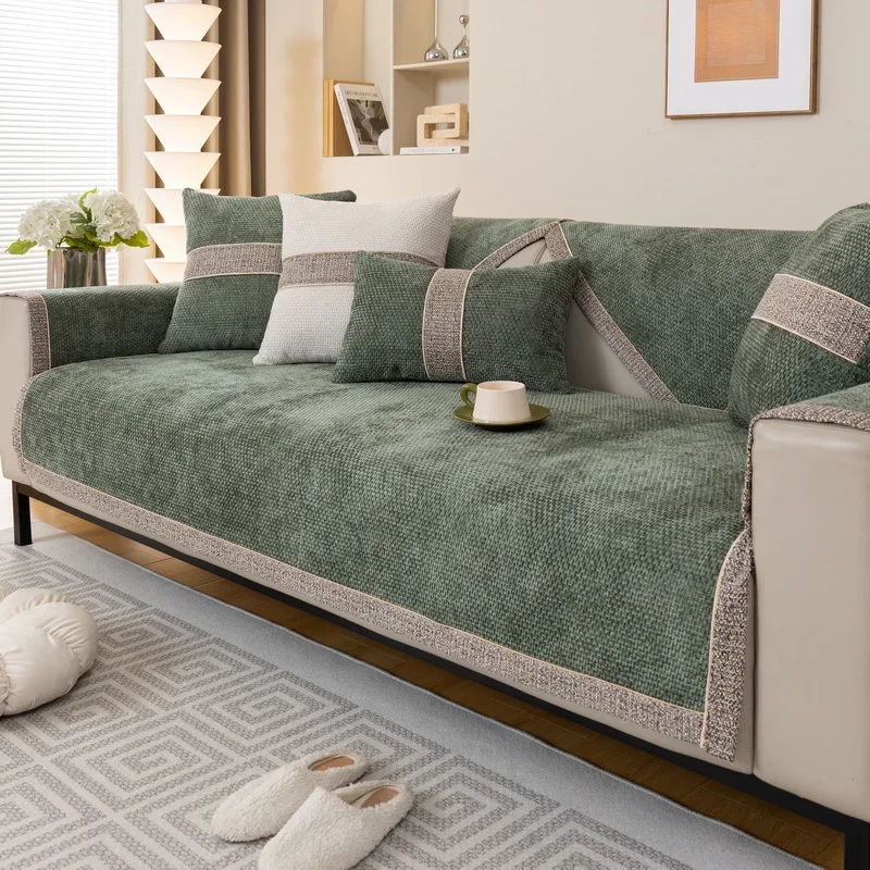 Чехол для дивана из синели для гостиной, коврик для дивана, противоскользящий коврик для полотенец, коврик для мебели, Divani Per Soggiorno