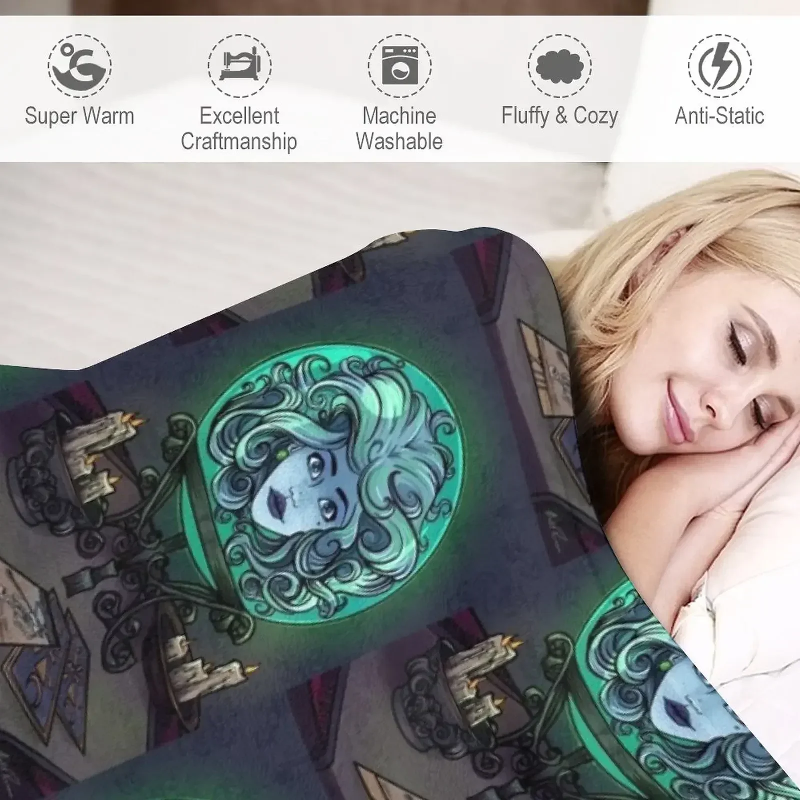 Одеяло Madame Leota диваны для волос рождественские подарки одеяла декоративные