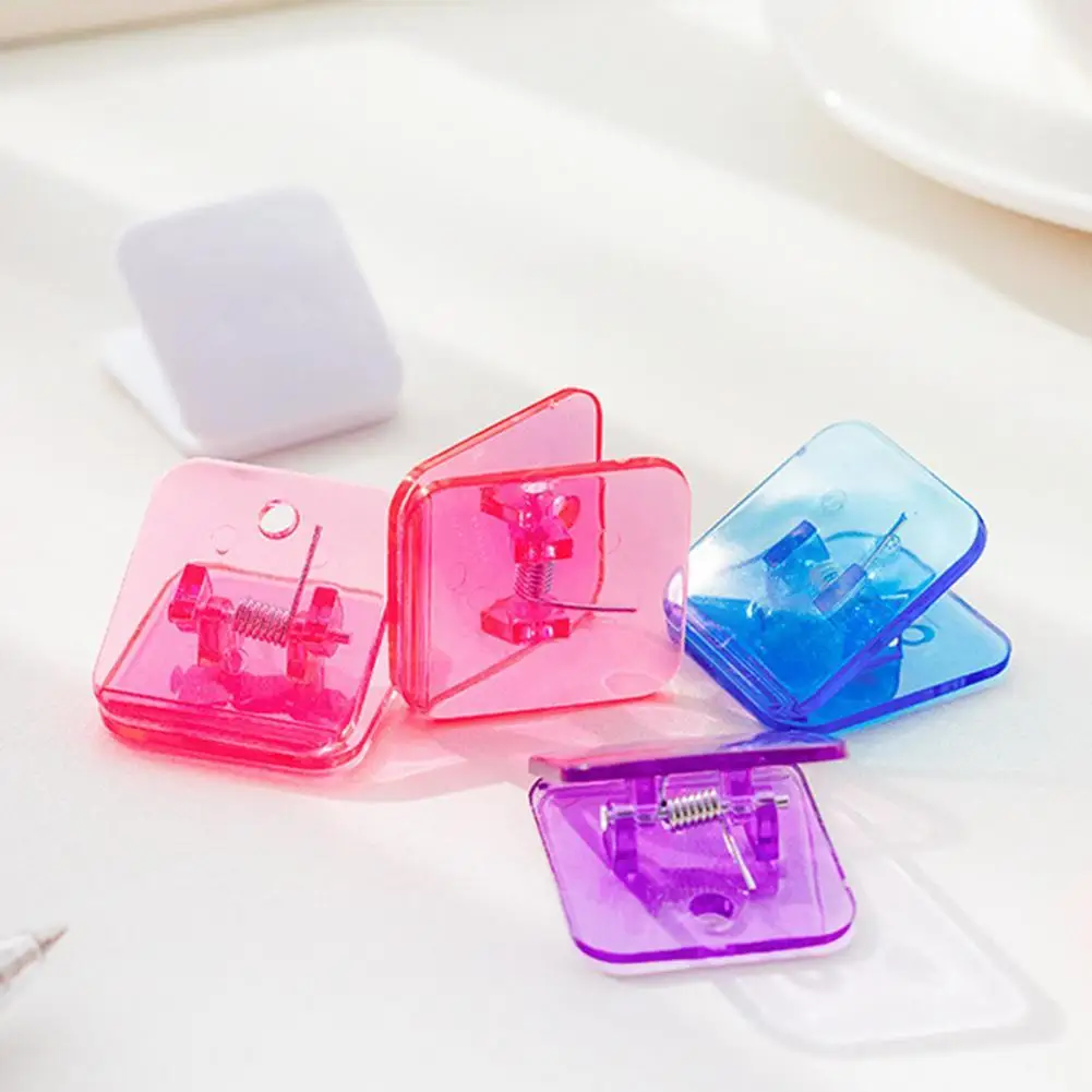 

5Pcs Wonderful Ticket Clip Indeformable Acrylic Thoughtfully Constructed Square Stationery Clip Office Supplies File Clip