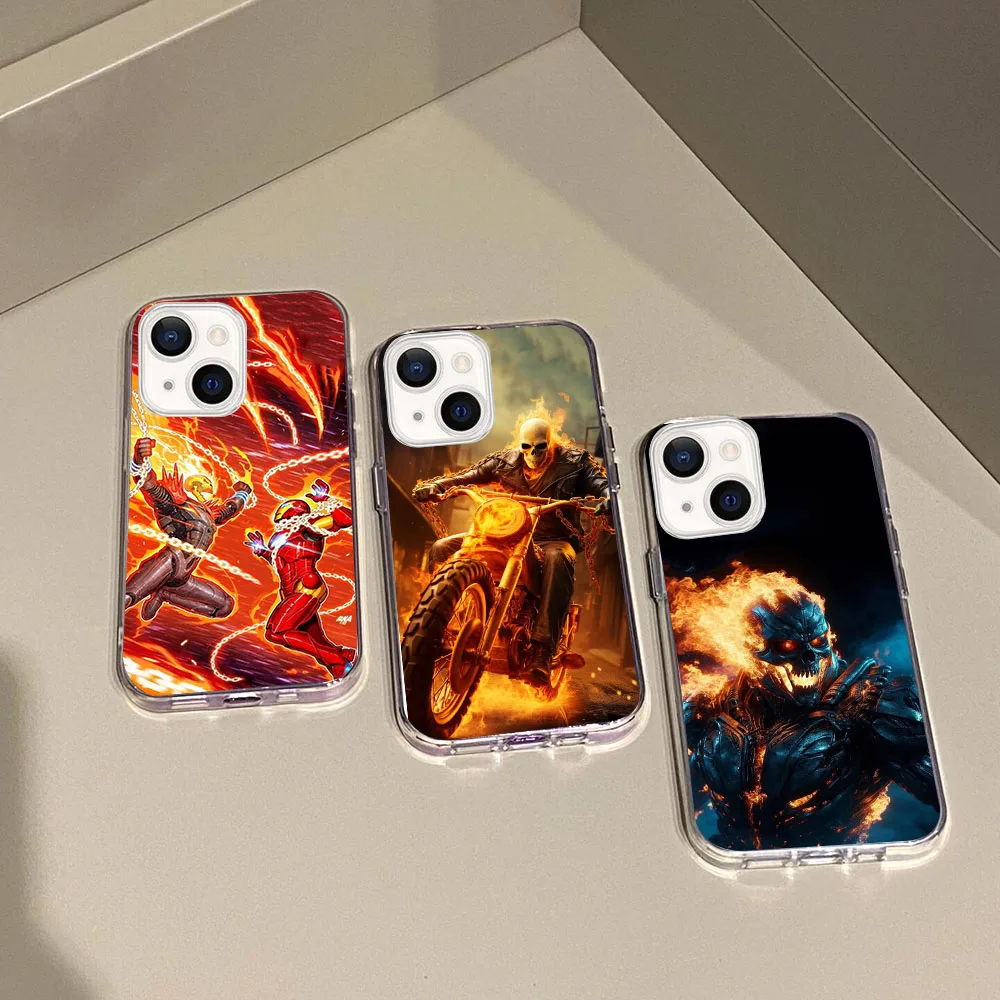 Прозрачный силиконовый чехол WB-10 Ghost Rider для Moto G42 50 51 52 60 62 71 72 84 85 200 Edge 40 pro Ultra