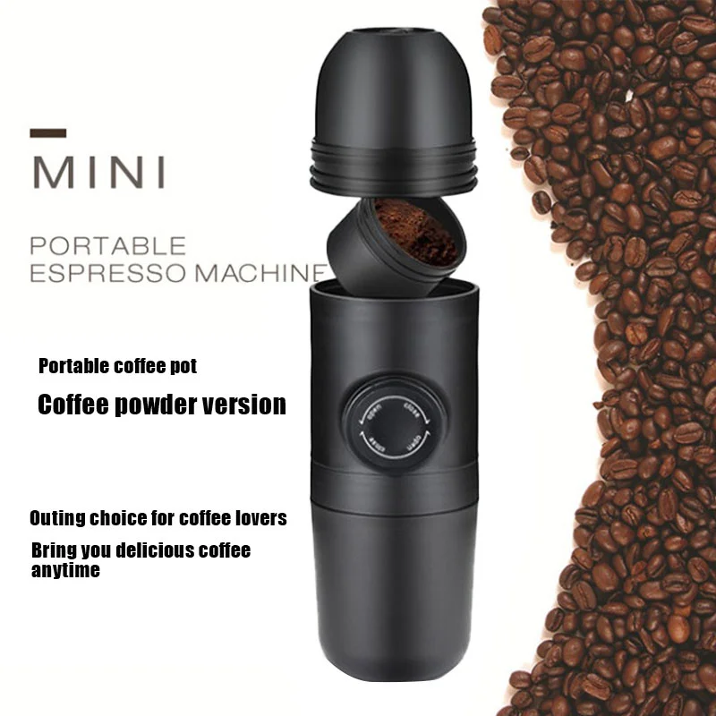 

Портативная мини-кофемашина для эспрессо, ручная кофеварка для эспрессо, для автомобиля, путешествий, кемпинга, пешего туризма, дома и офиса