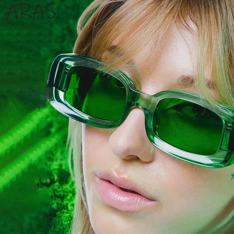 

Trendy Rectangle Sunglasses Women Fashion Thick Square Frame UV400 Protection Sun Glasses for Men Y2K Vintage Colorful Eyewear