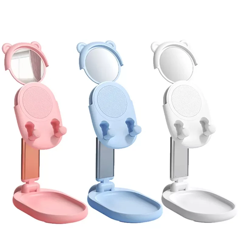 

NEW2023 Foldable Beauty Mirror Desktop Telescopic Tablet Holder Desk Holder Drop Shipping