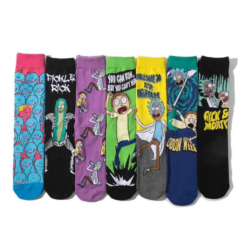 Cotton Animation Theme Socks Cartoon Medium Socks Cross Border Long Personalized Casual Socks
