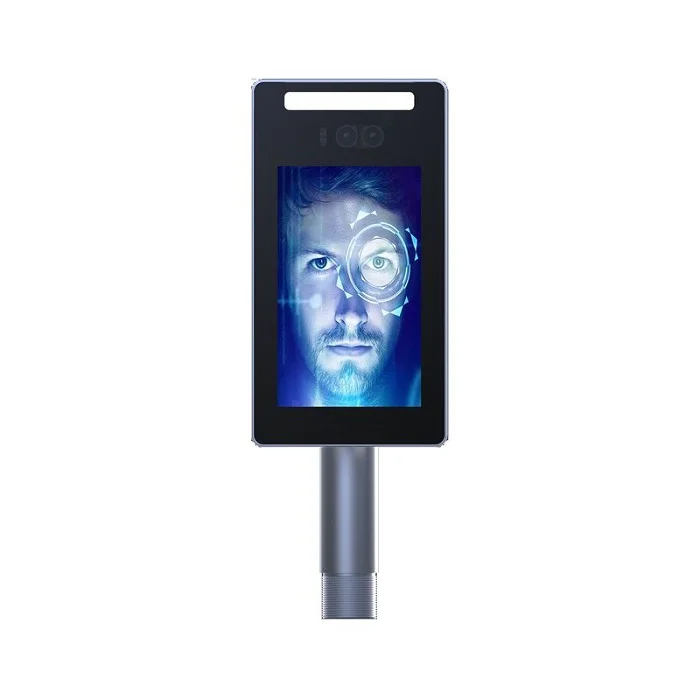 

Door access instrument thermometer system with face recognition camera