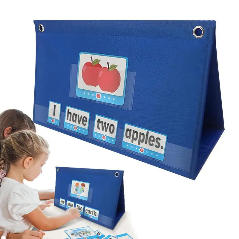

Tabletop Pocket Chart Classroom Pocket Chart With Sentence Strips Storage Pouch 15x23inch Folding Wall/Table Top Pocket Charts