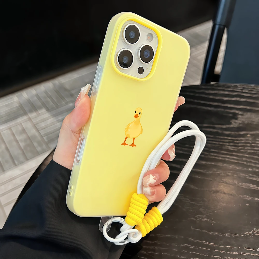 Фото Милый чехол для телефона с утенком и ремешком для Xiaomi Redmi Note 14 Pro 13 12 11 Pro 10 14C 15C 5G, мягкий силиконовый чехол №2