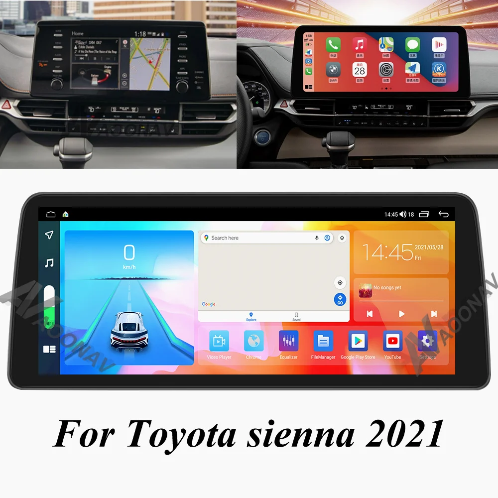 

12.3Inch For Toyota Sienna 2021 Android 10.0 Car Multimedia Player Radio Audio GPS Navigation Stereo Receiver 4G Touch screen