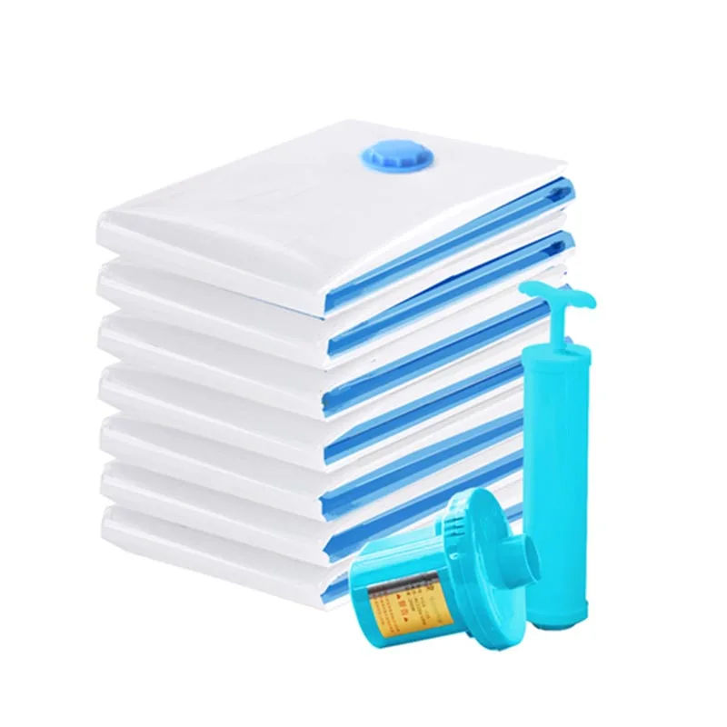 

4/10 Pcs Vacuum Bag for Clothes Storage Bag with Valve Compressed Organizer Transparent Border Space Saving Foldable Seal Packet