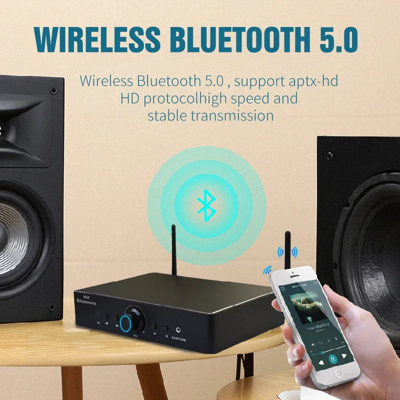 Интеллектуальный Hi-Fi усилитель мощности emiuзек WA80 с Wi-Fi/Bluetooth протокол потоковой