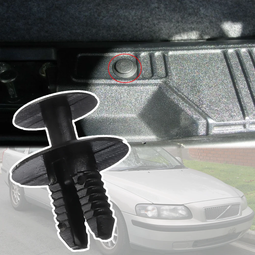 

10Pcs For Volvo V70 2000 2001 2002 2003 2004 - 2007 Boot Wheel Arch Lining Panel Clip Side Skirt Engine Undertray Carpet Rivet