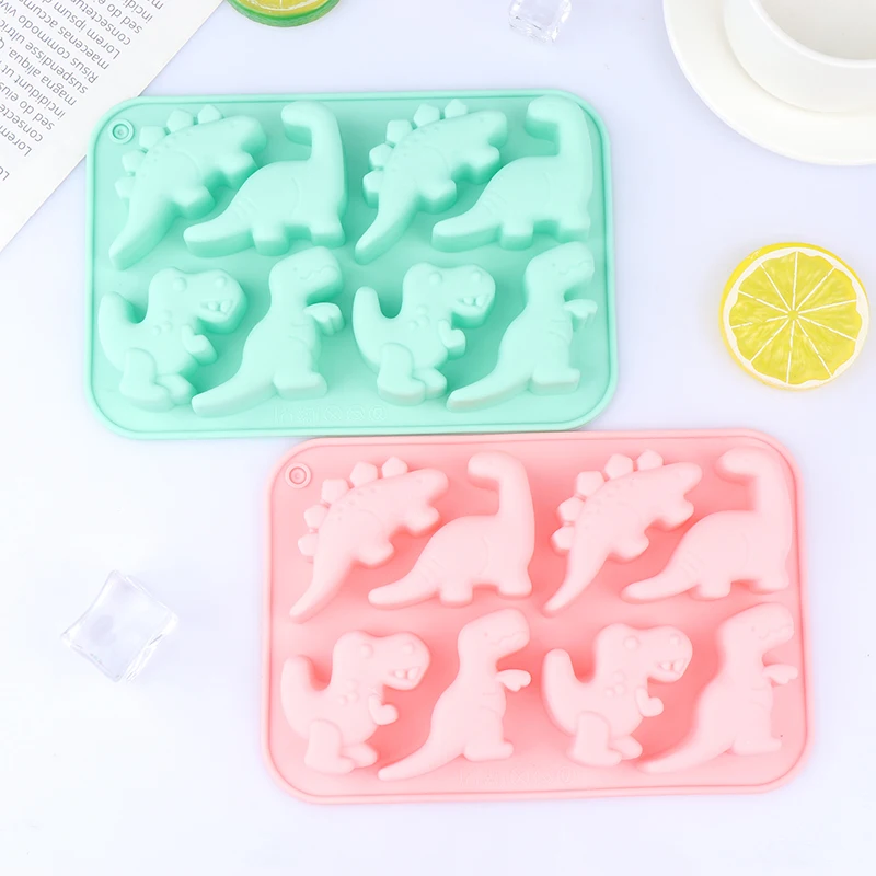 

1Pc Cute Dinosaur Silicone Mold DIY Homemade Chocolate Candy Biscuit Pudding Cake Decoration Mold Theme Party Accessories