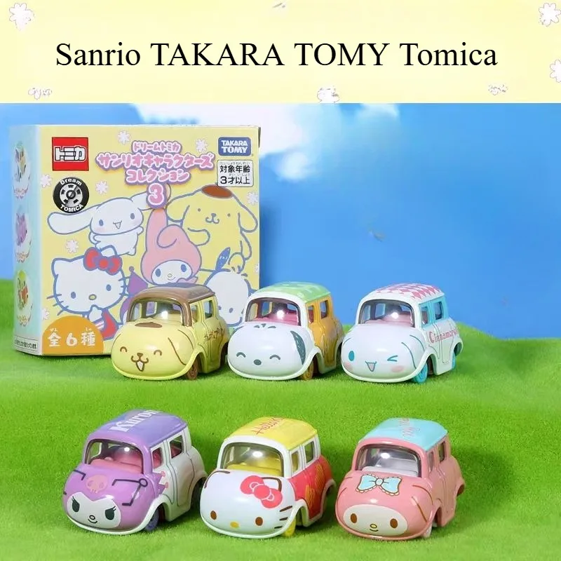 TAKARA TOMY Tomica Sanrio Hello Kitty Kuromi мини-имитация автомобиля из сплава игрушка литая под